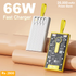 20,000 mAh Power Bank.(66W Transparent high capacity PD20W) Super Fast Charging.